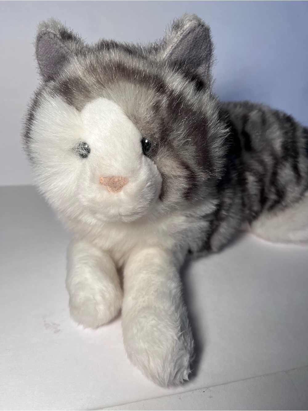 Douglas Cuddle Toys Smokey Gray Tabby Cat Plush Stuffed Animal 19” - Picture 2 of 7